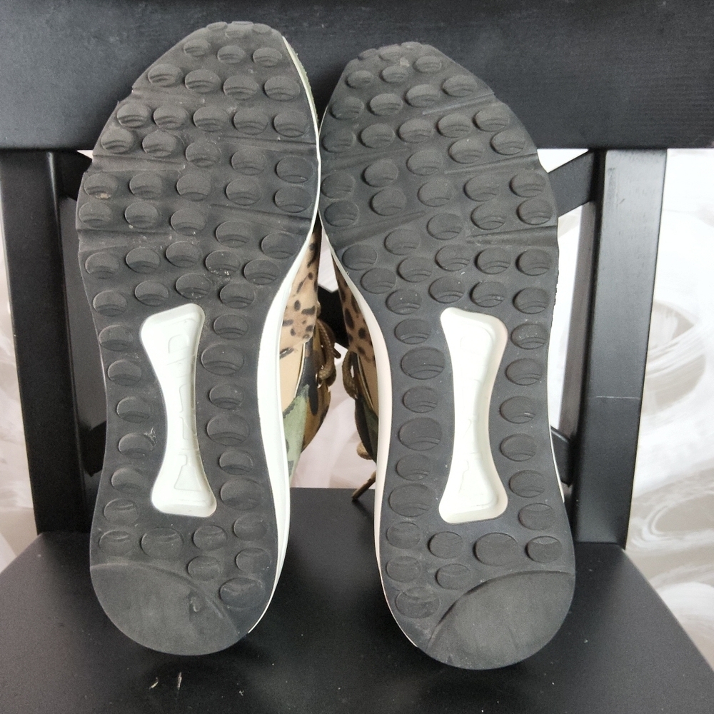 STEVE MADDEN Wmns Sz 9M Green Camo Animal Print Sneaker FashionCore Wedge Shoes - Picture 11 of 11